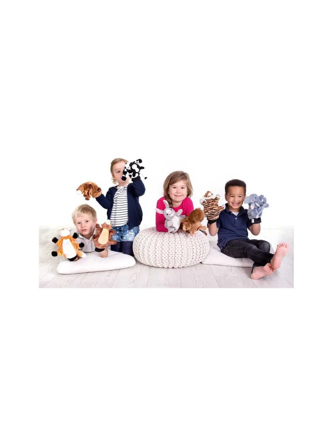 Peluche gant marionnette singe