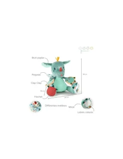 Peluche Joe dragon multi-activités - Lilliputiens