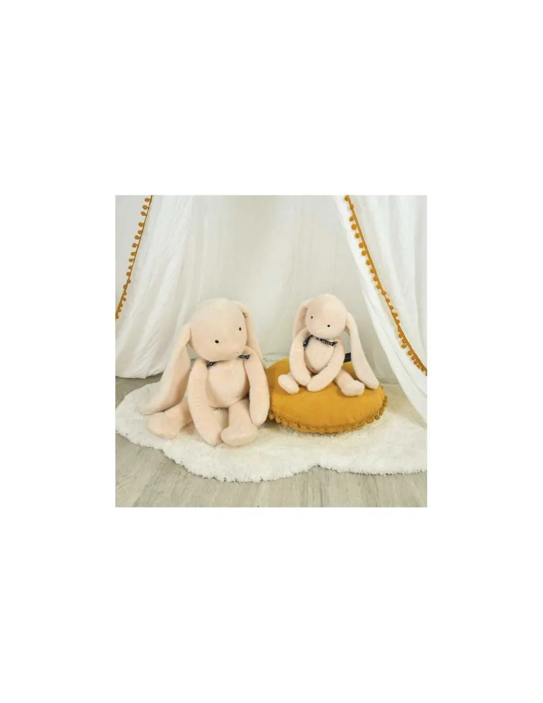 Peluche Lapin Méloé 37 cm beige - Maïlou Tradition