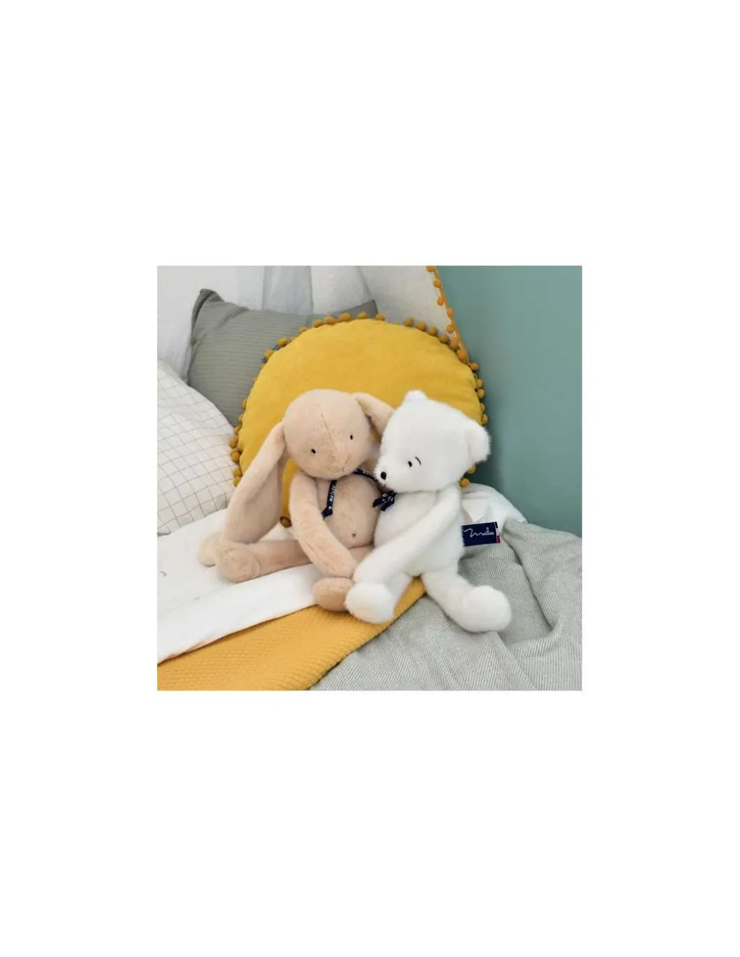 Peluche Lapin Méloé 37 cm beige - Maïlou Tradition