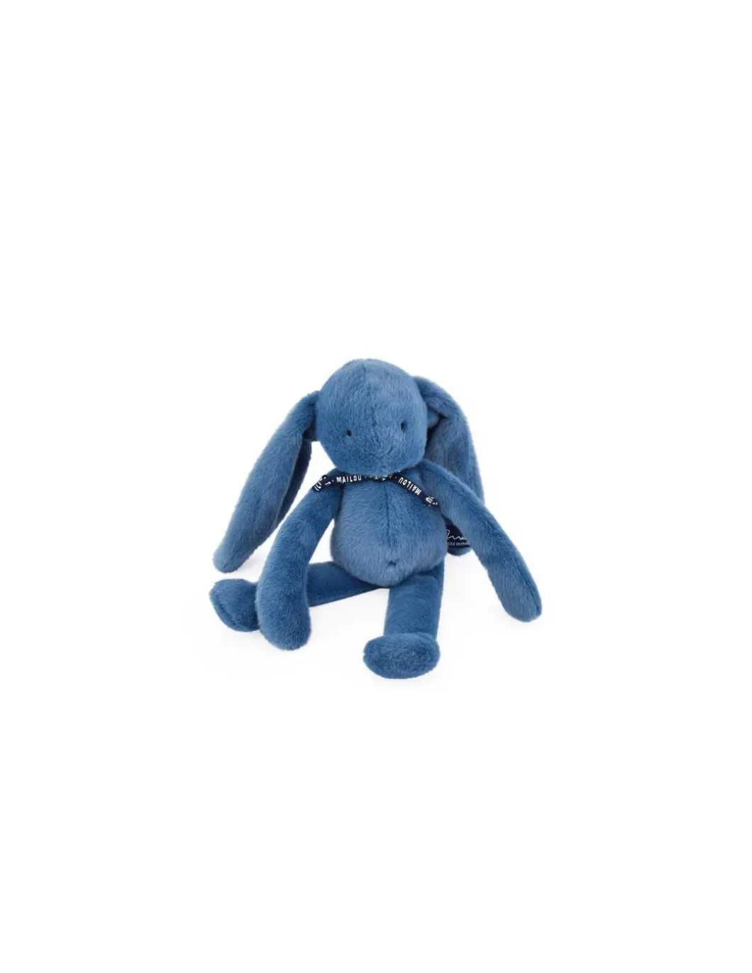 Peluche Lapin Méloé 37 cm bleu intense - Maïlou Tradition