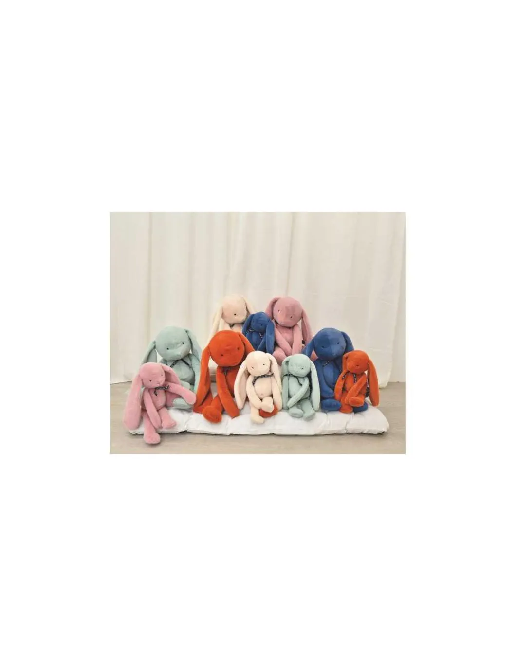 Peluche Lapin Méloé 37 cm potiron - Maïlou Tradition
