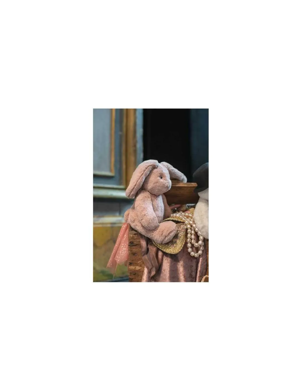 Peluche Lapin rose Arthur et Louison - Moulin Roty