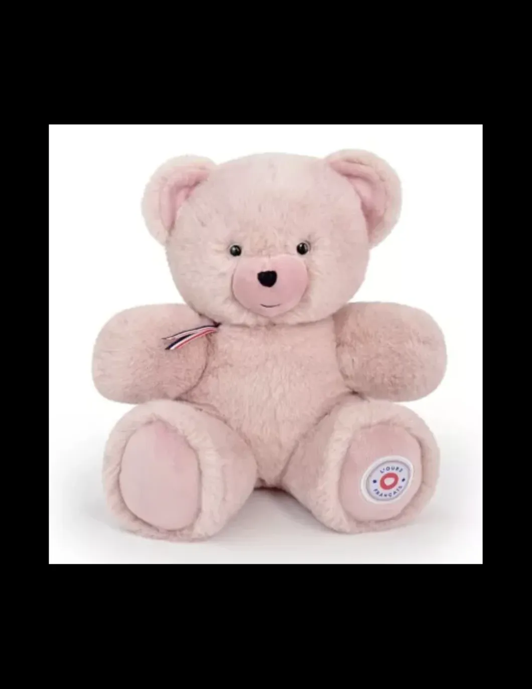 Peluche L'ours français 35 cm Rose pastel