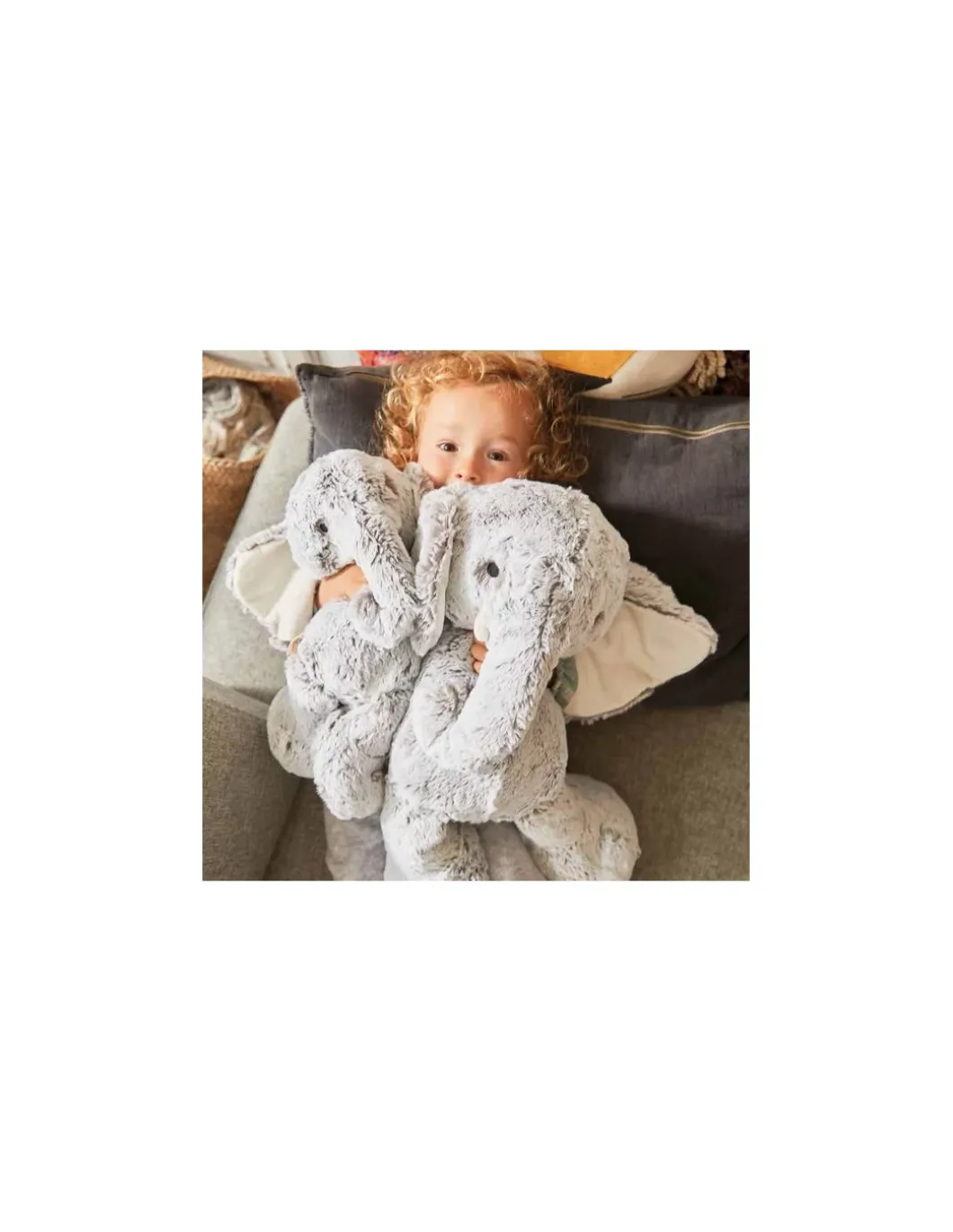 Peluche éléphant Noa 38 cm - Rouge Kaloo