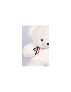 Peluche petit ours blanc L'ours français 25 cm