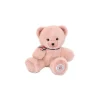 Peluche petit ours rose poudré L'ours français 25 cm