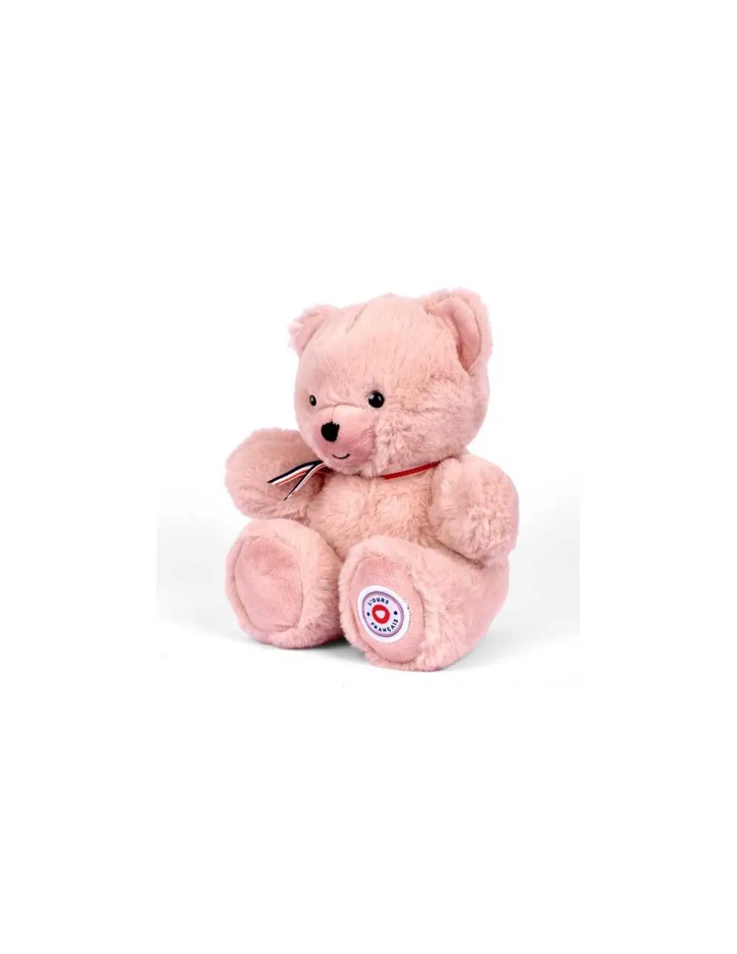 Peluche petit ours rose poudré L'ours français 25 cm