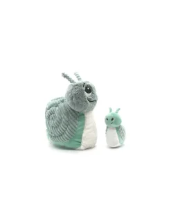 Peluche Speedou l'escargot maman et bébé vert menthe - Les Ptipotos by Déglingos