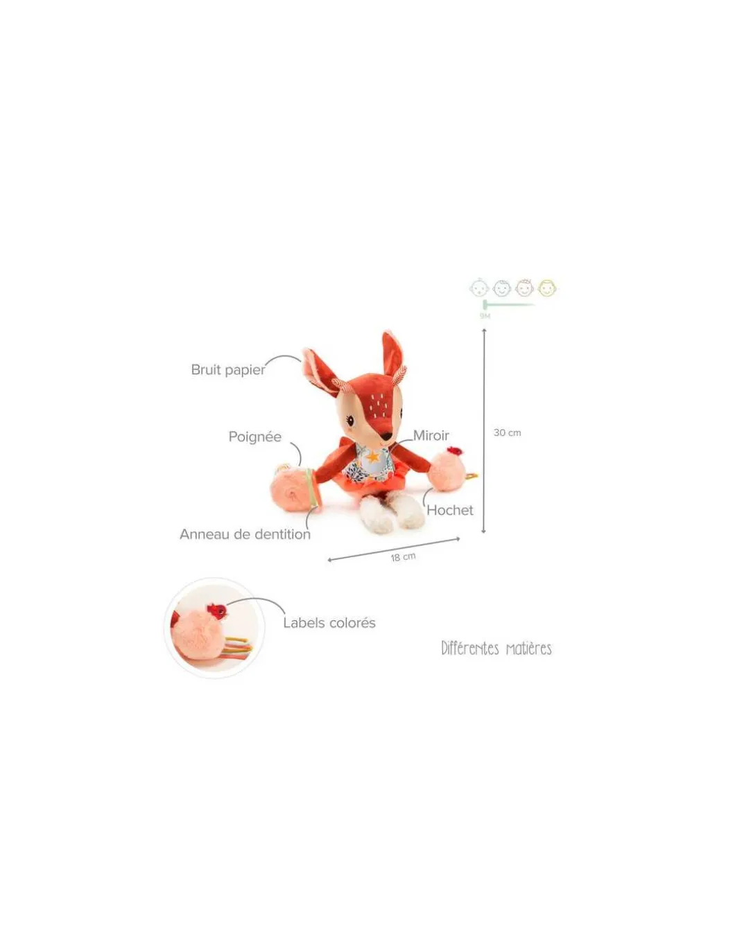 Peluche Stella faon multi-activités - Lilliputiens