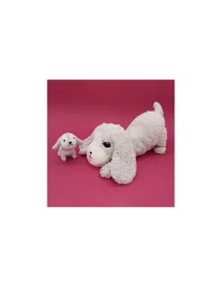 Peluche Toutou le chien gris clair - Les Ptipotos by Déglingos