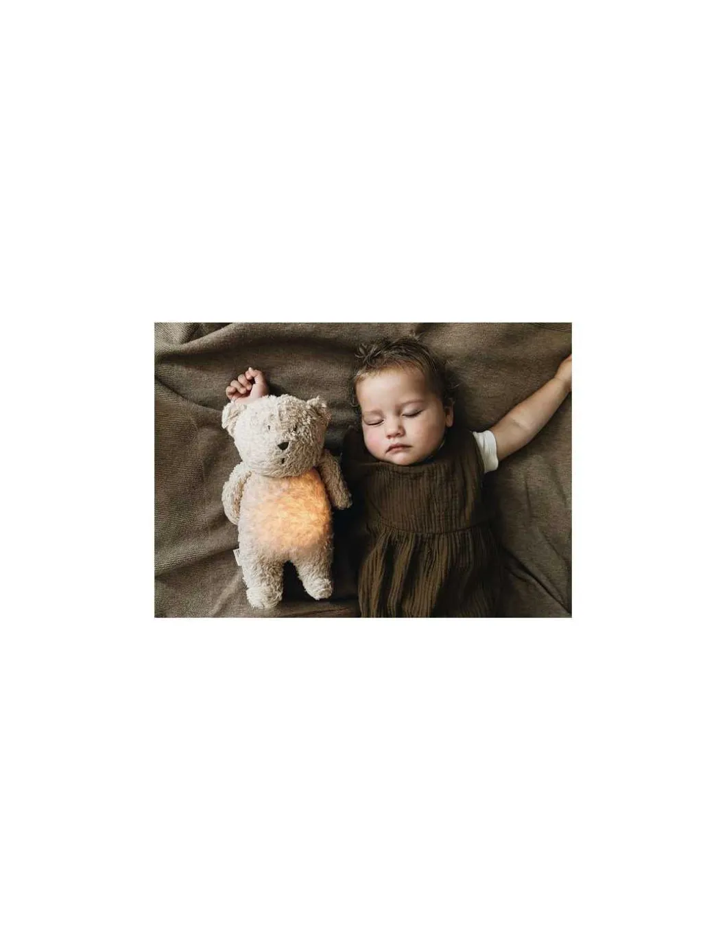 Peluche veilleuse musicale ourson Sable - Moonie