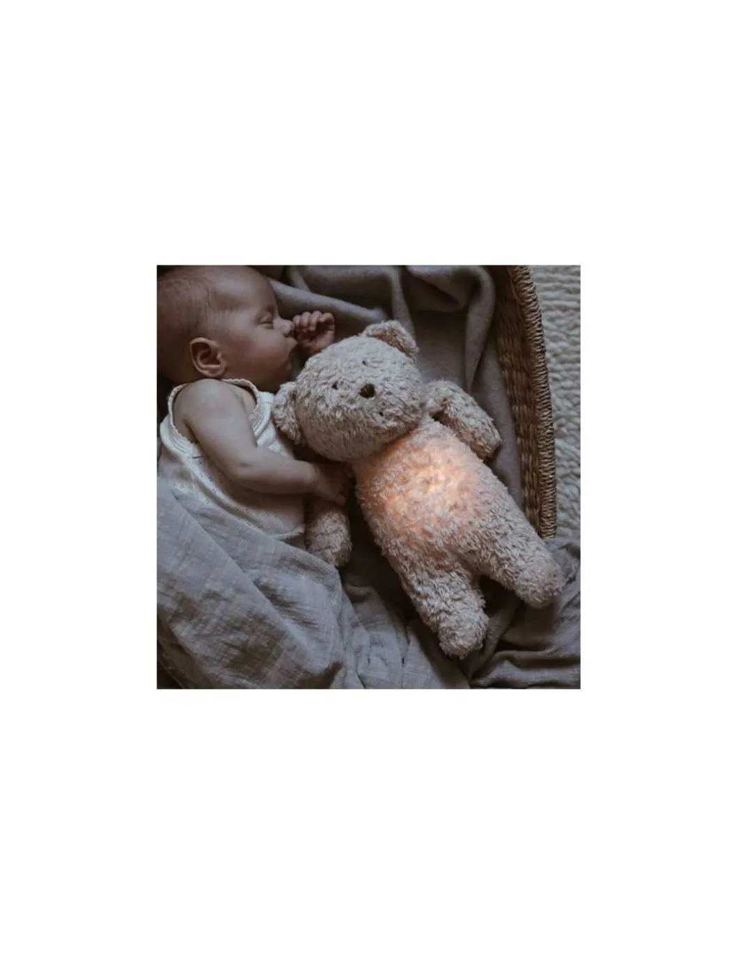 Peluche veilleuse musicale ourson Sable - Moonie