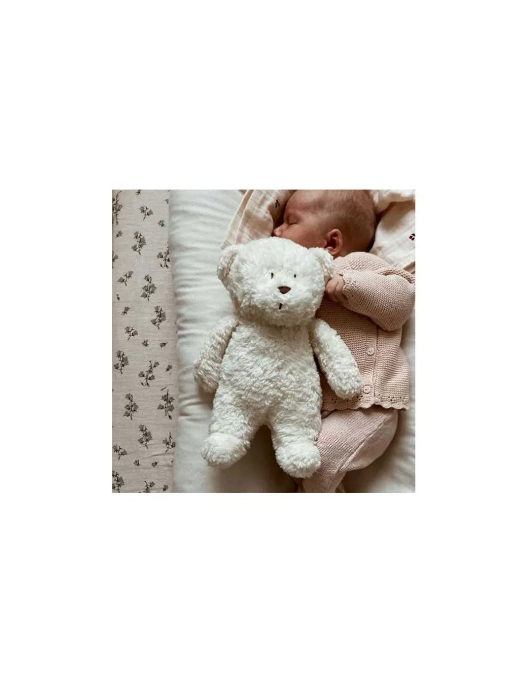 Peluche veilleuse musicale ourson Blanc polaire - Moonie
