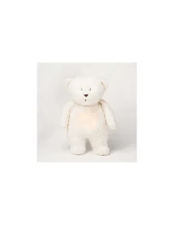 Peluche veilleuse musicale ourson Blanc polaire - Moonie