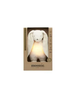 Peluche veilleuse musicale lapin blanc polaire - Moonie