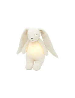 Peluche veilleuse musicale lapin blanc polaire - Moonie