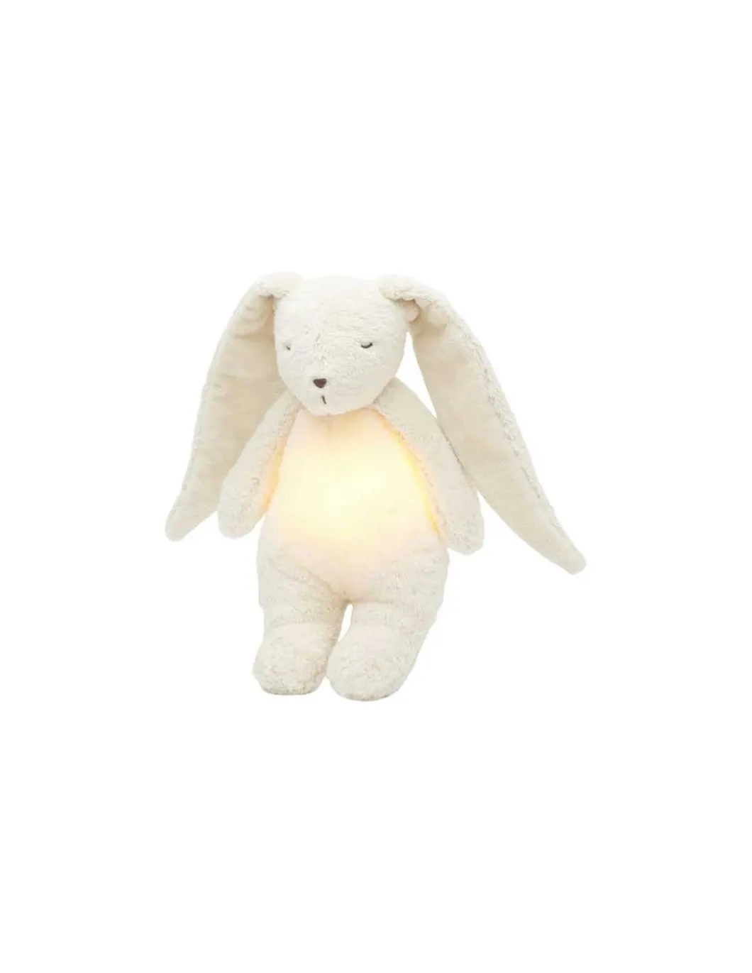 Peluche veilleuse musicale lapin blanc polaire - Moonie