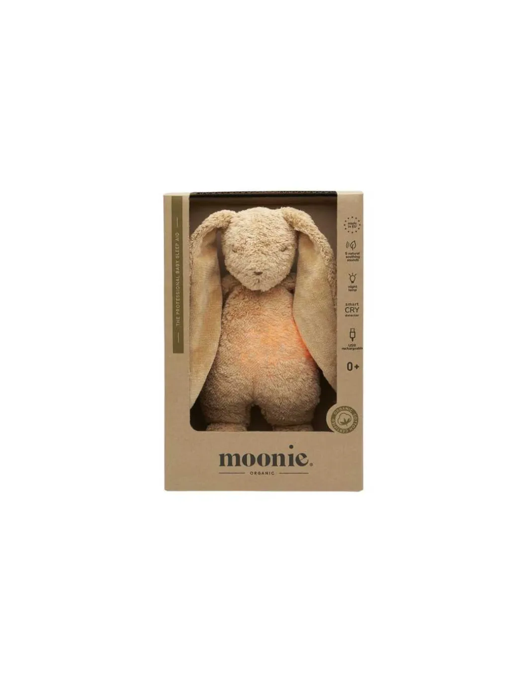 Peluche veilleuse musicale lapin Cappuccino - Moonie