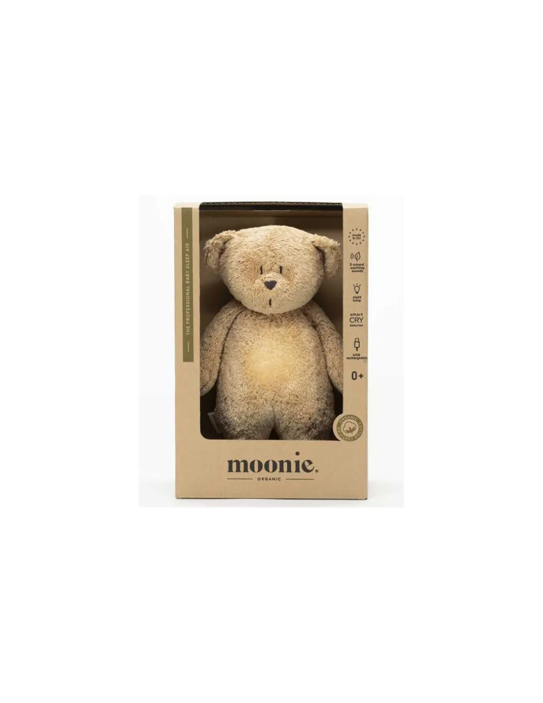 Peluche veilleuse musicale ourson Cappuccino - Moonie