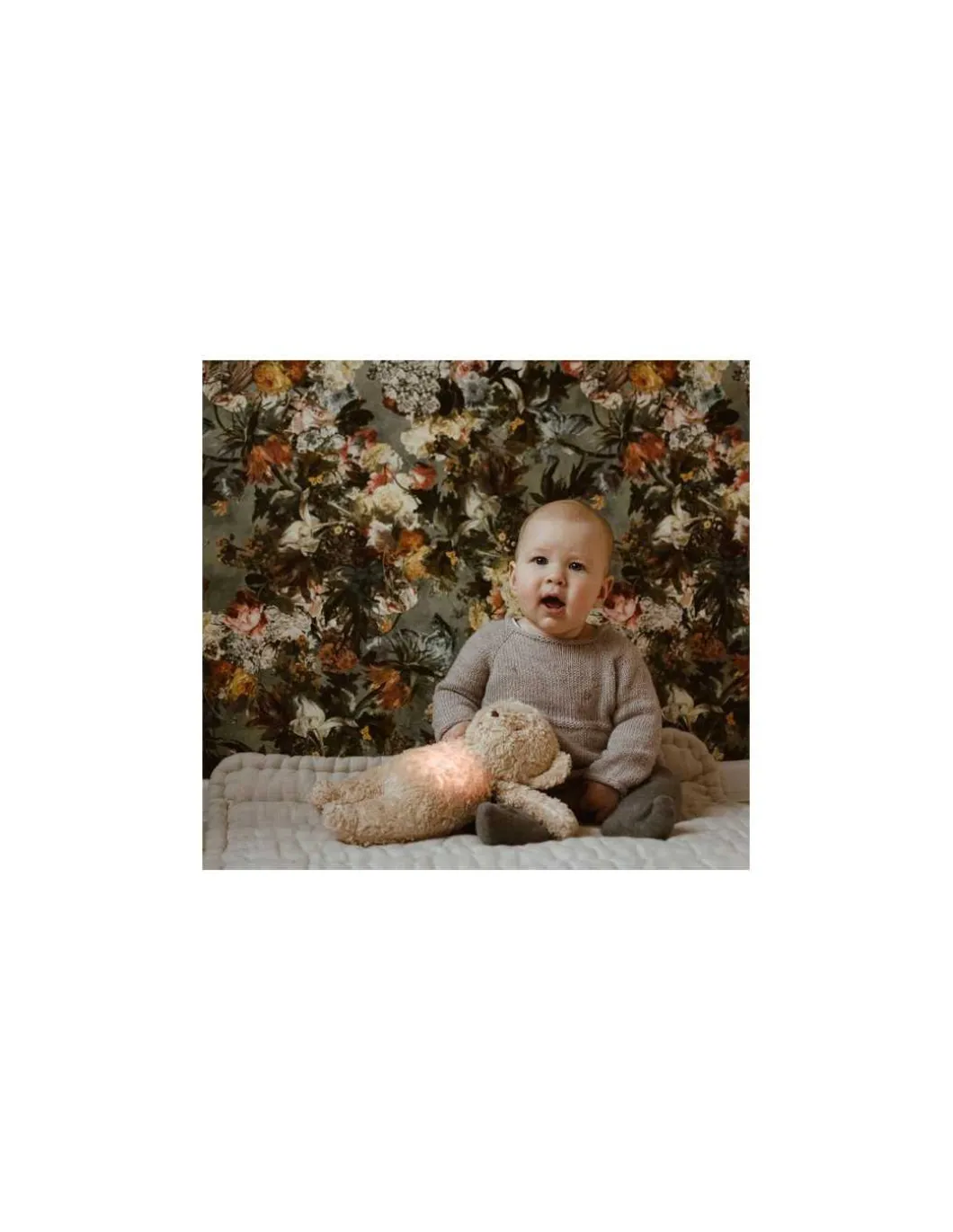 Peluche veilleuse musicale ourson Cappuccino - Moonie