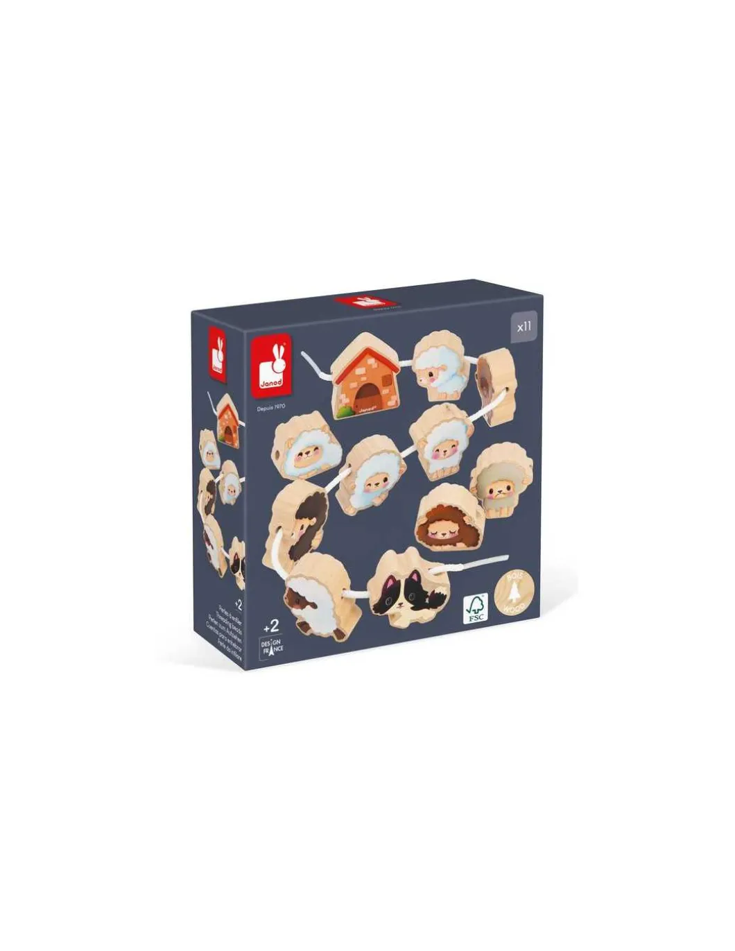 Perles à enfiler Moutons - Janod
