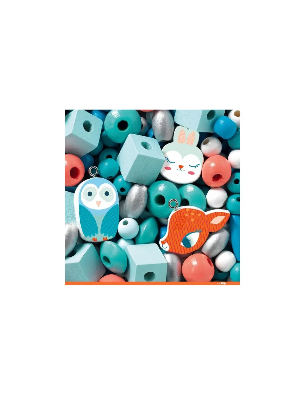 Perles en bois petits animaux - Djeco