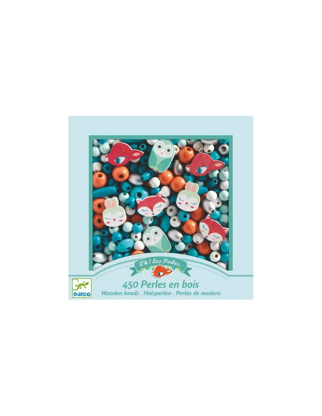 Perles en bois petits animaux - Djeco