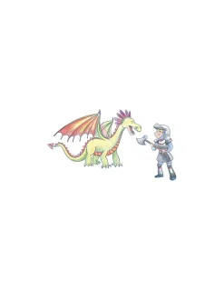Personnages à tamponner Chevaliers et Dragons - CréaLign'