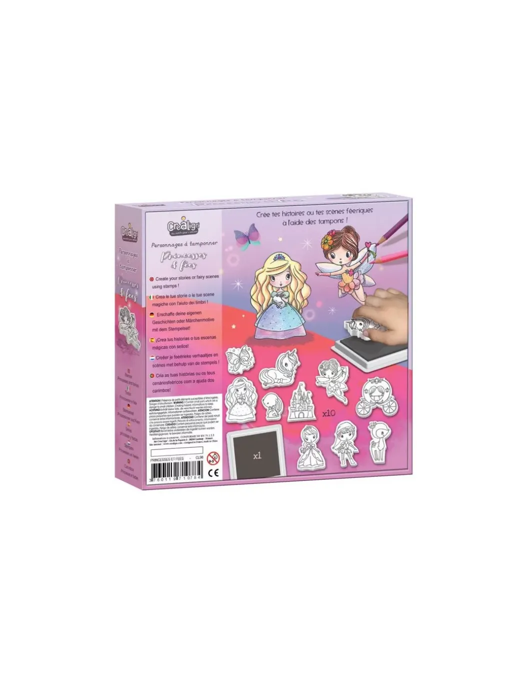 Personnages à tamponner Princesses et Fées - CréaLign'