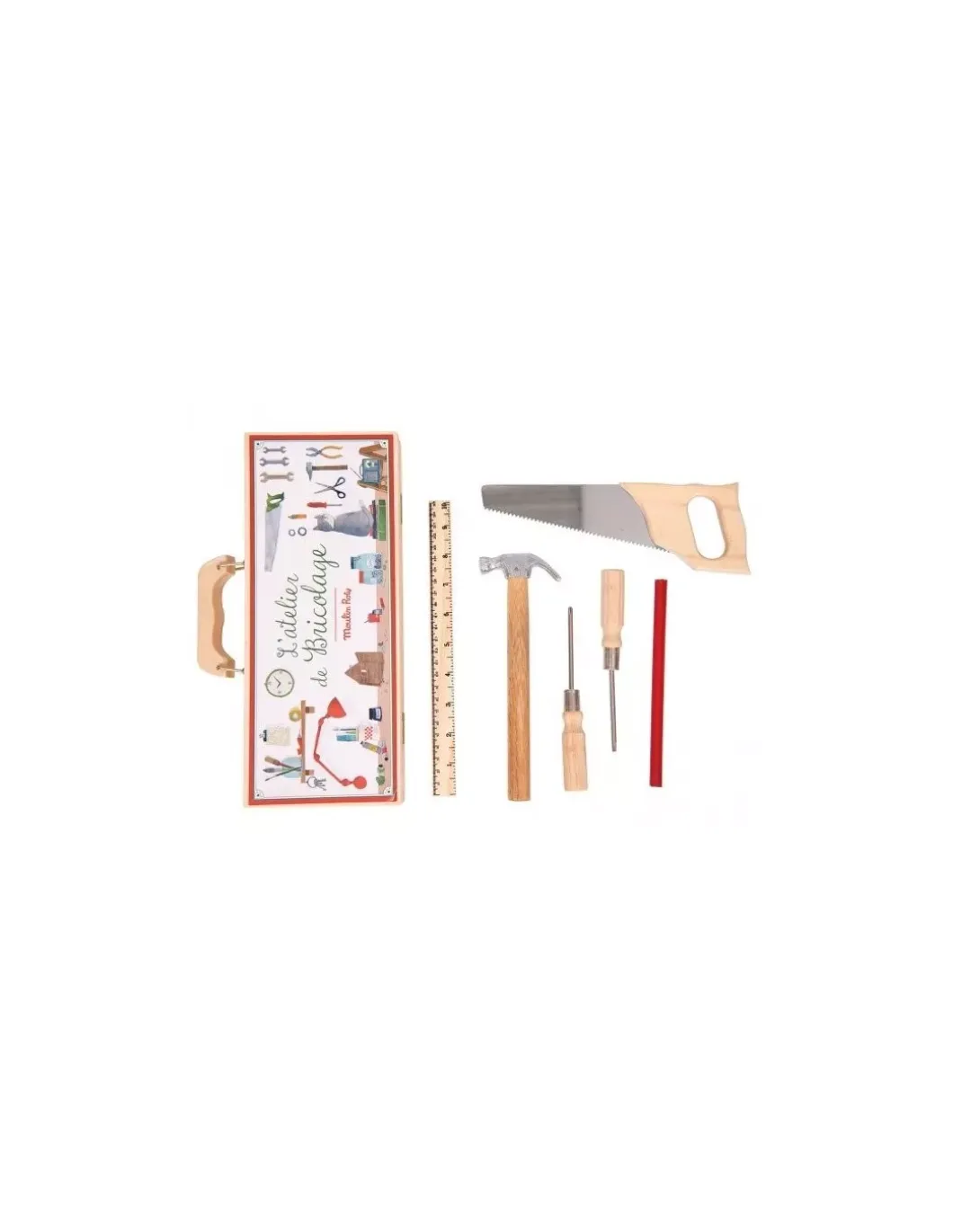 Petite valise bricolage 6 outils - Moulin Roty