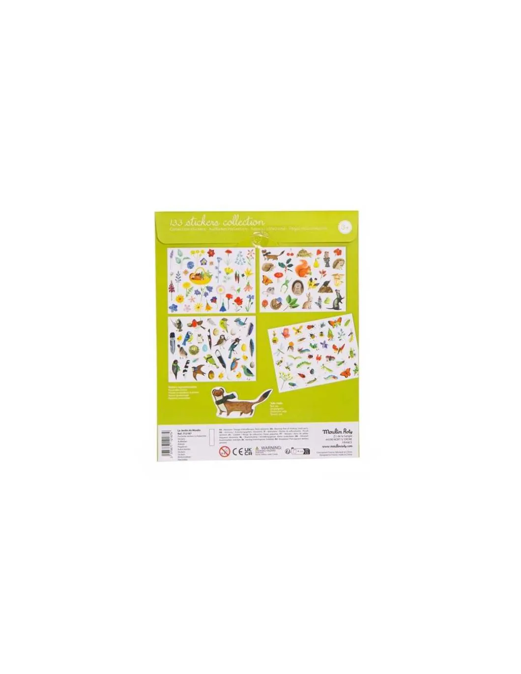 Pochette stickers Le botaniste Le Jardin du Moulin - Moulin Roty