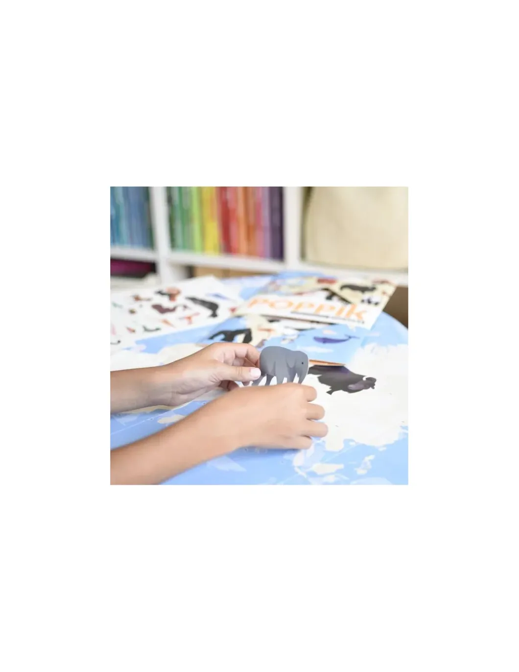 Poster en stickers animaux du monde - Poppik