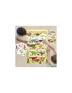 Poster en stickers dinosaures - Poppik