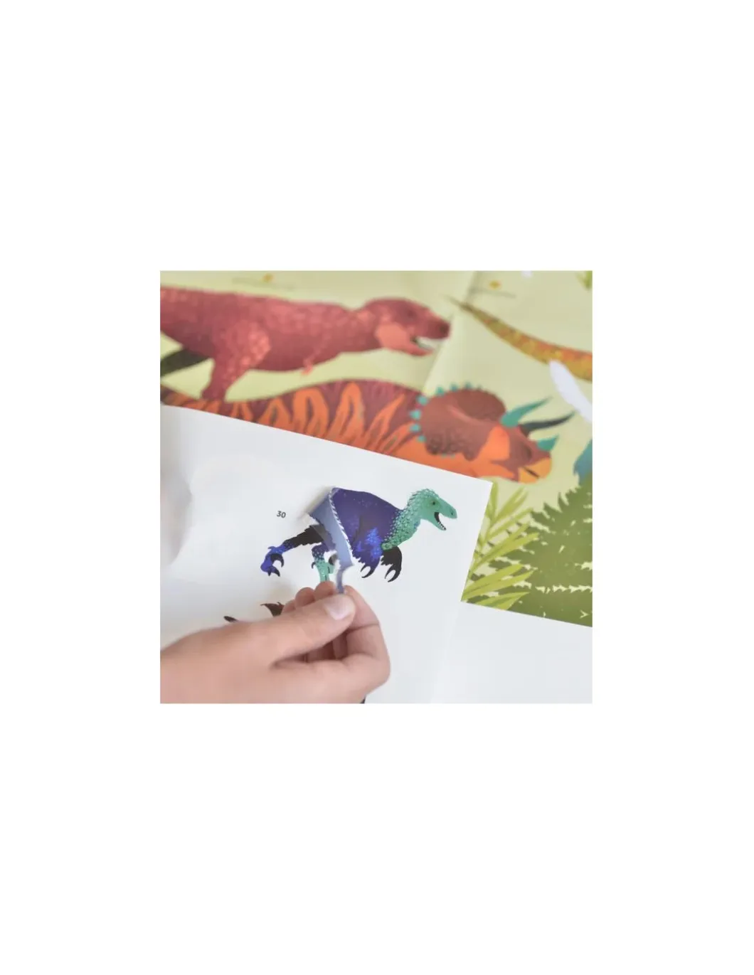 Poster en stickers dinosaures - Poppik