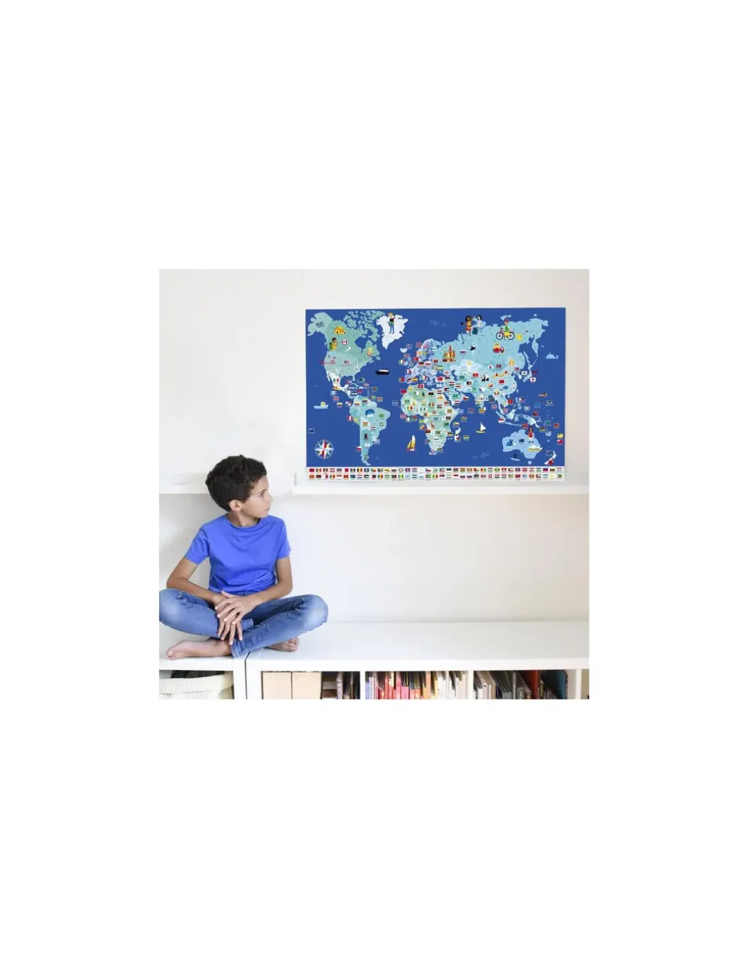 Poster en stickers drapeaux du monde - Poppik