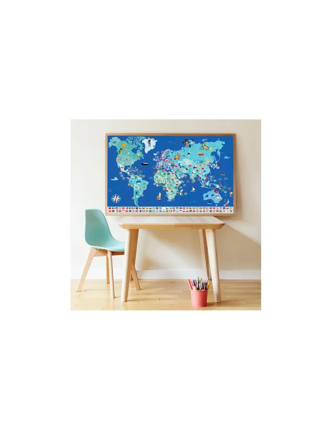 Poster en stickers drapeaux du monde - Poppik