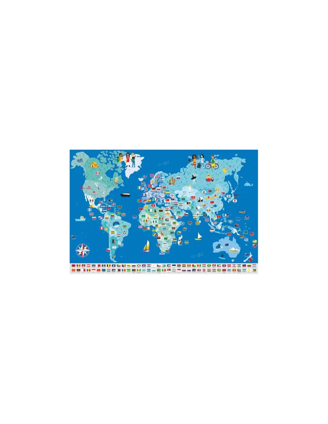 Poster en stickers drapeaux du monde - Poppik