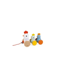 Poule et poussins à promener - Janod