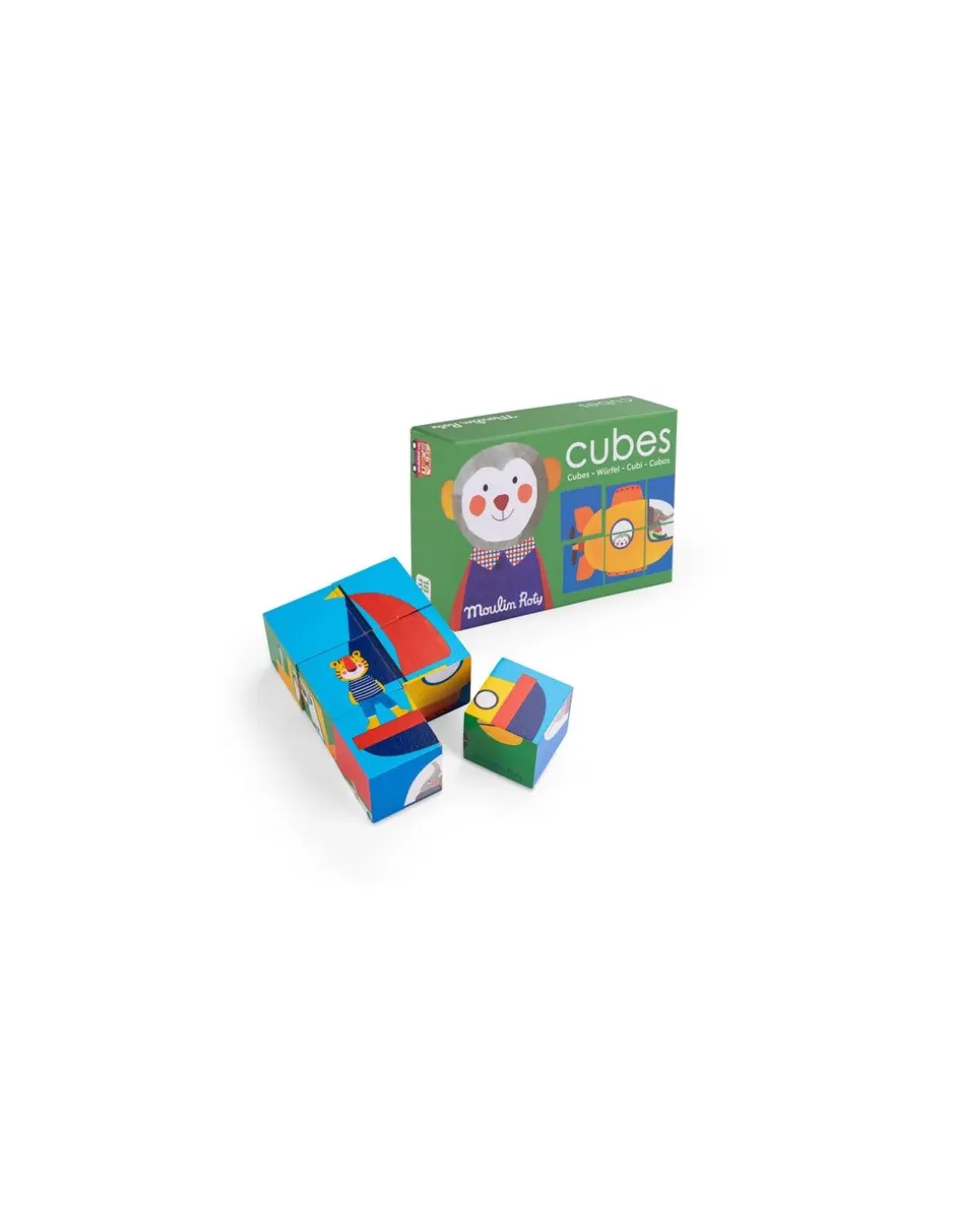 Puzzle 6 cubes Les Popipop - Moulin Roty