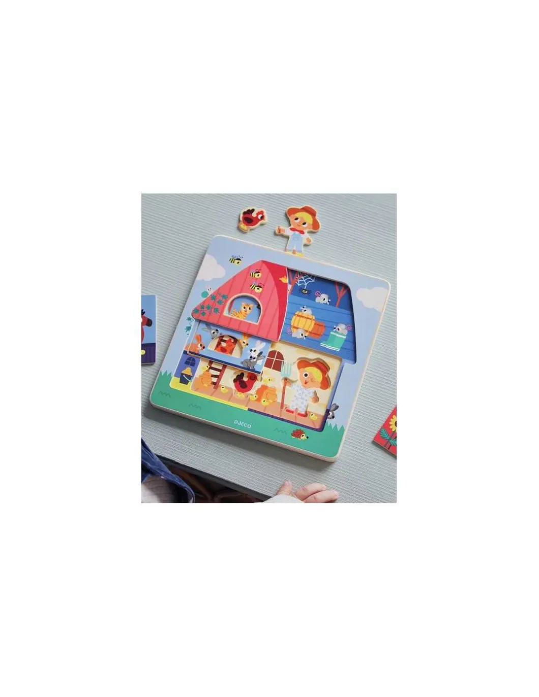 Puzzle 3 niveaux Chez Moo - Djeco