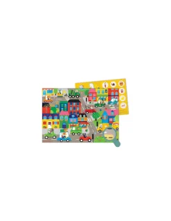 Puzzle 48 pièces en ville Les Popipop - Moulin Roty