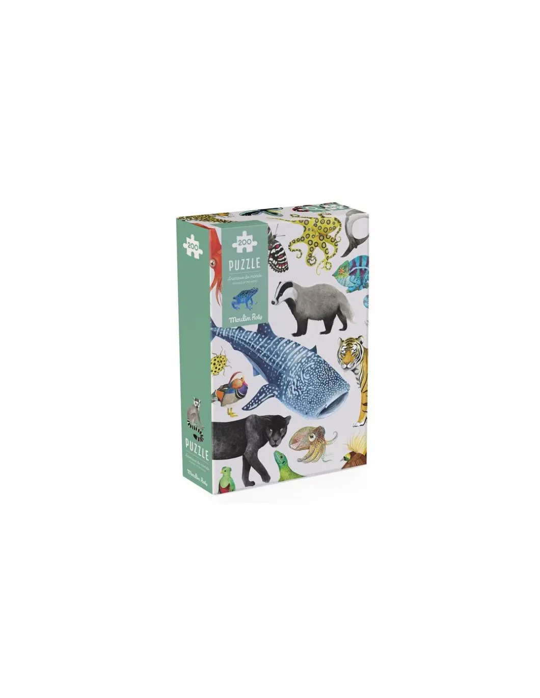 Puzzle 200 pièces les animaux du monde - Moulin Roty