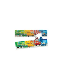 Puzzle 24 pièces Les véhicules Les Popipop - Moulin Roty