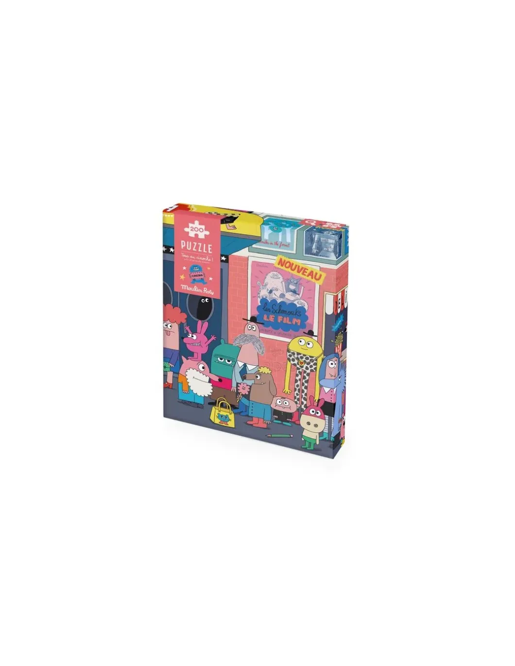 Puzzle 200 pièces tous au cinoche Les Schmouks - Moulin Roty