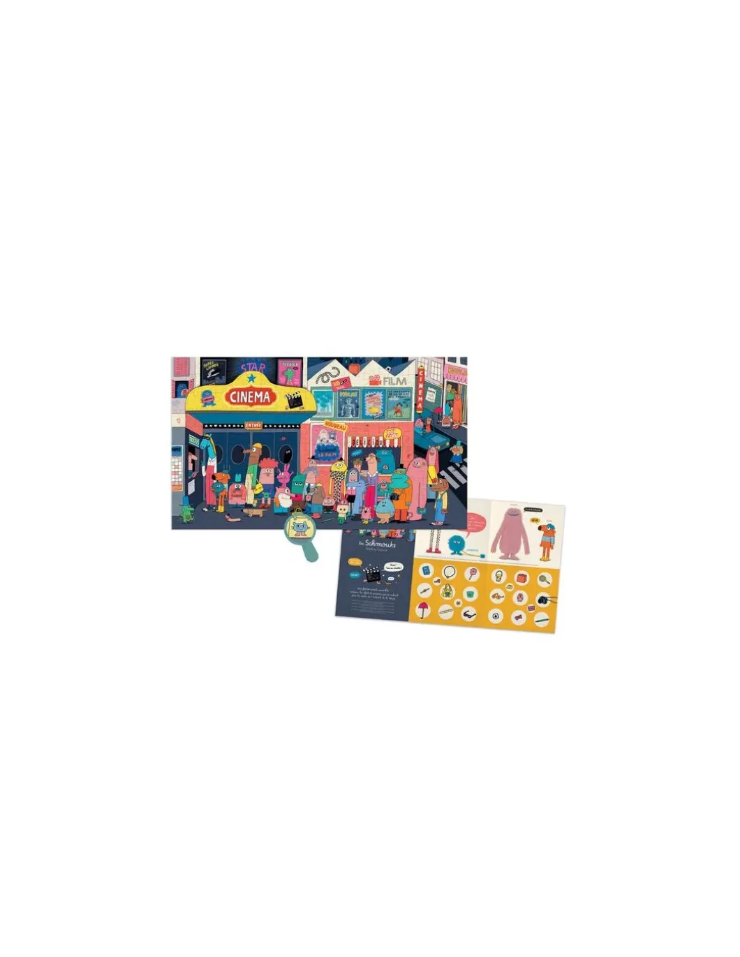 Puzzle 200 pièces tous au cinoche Les Schmouks - Moulin Roty