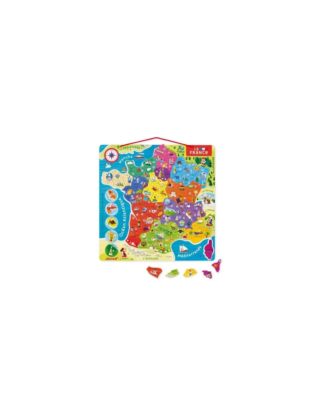 Puzzle carte de France magnétique - Janod