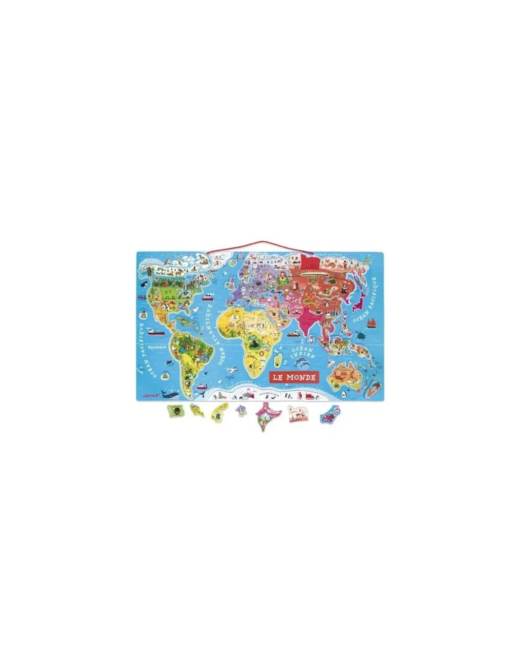 Puzzle carte du monde magnétique - Janod