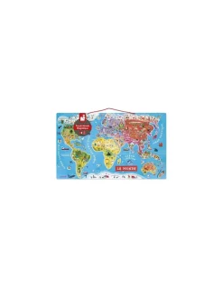 Puzzle carte du monde magnétique - Janod