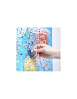 Puzzle carte du monde magnétique - Janod
